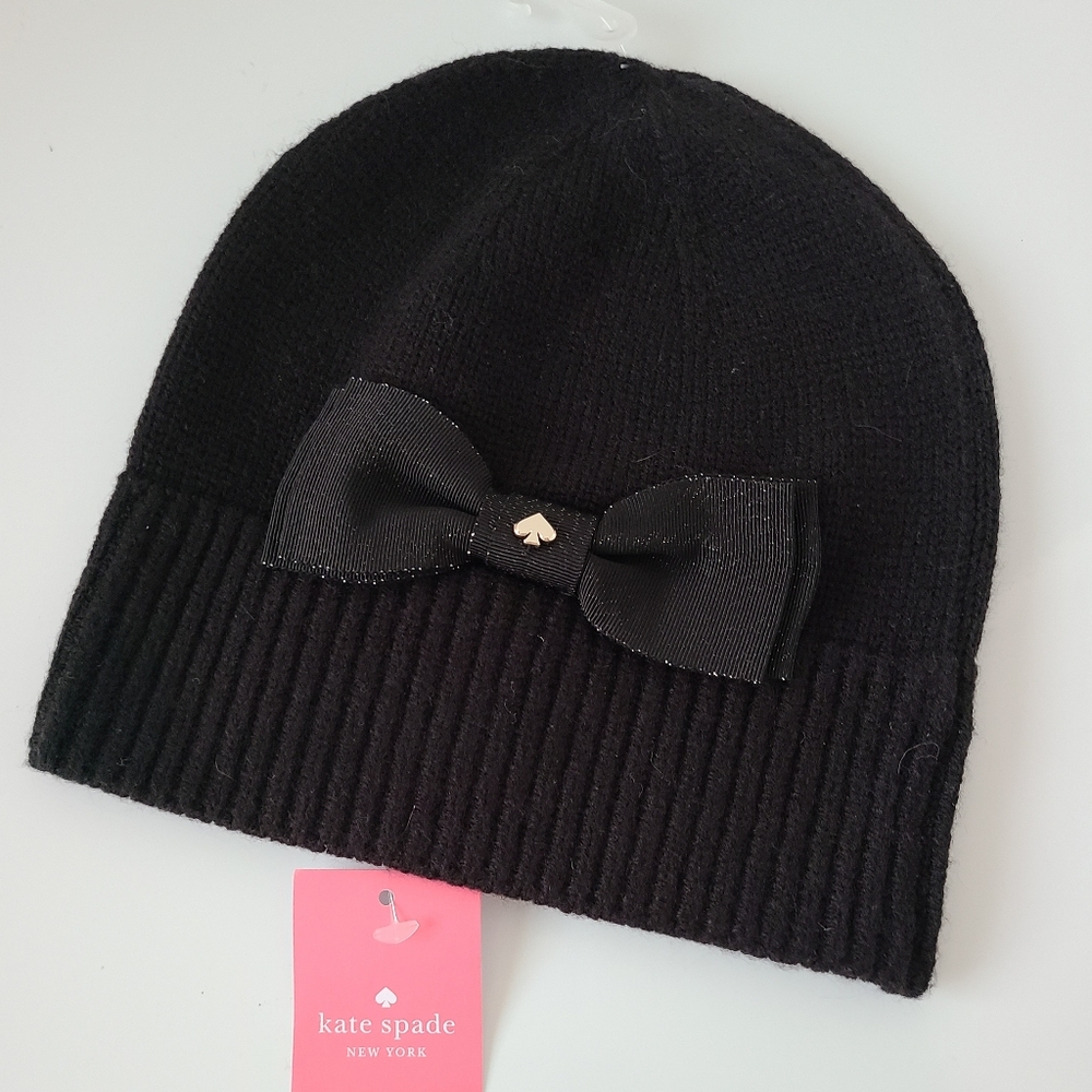 Kate Spade Bow Beanie Grosgrain Hat